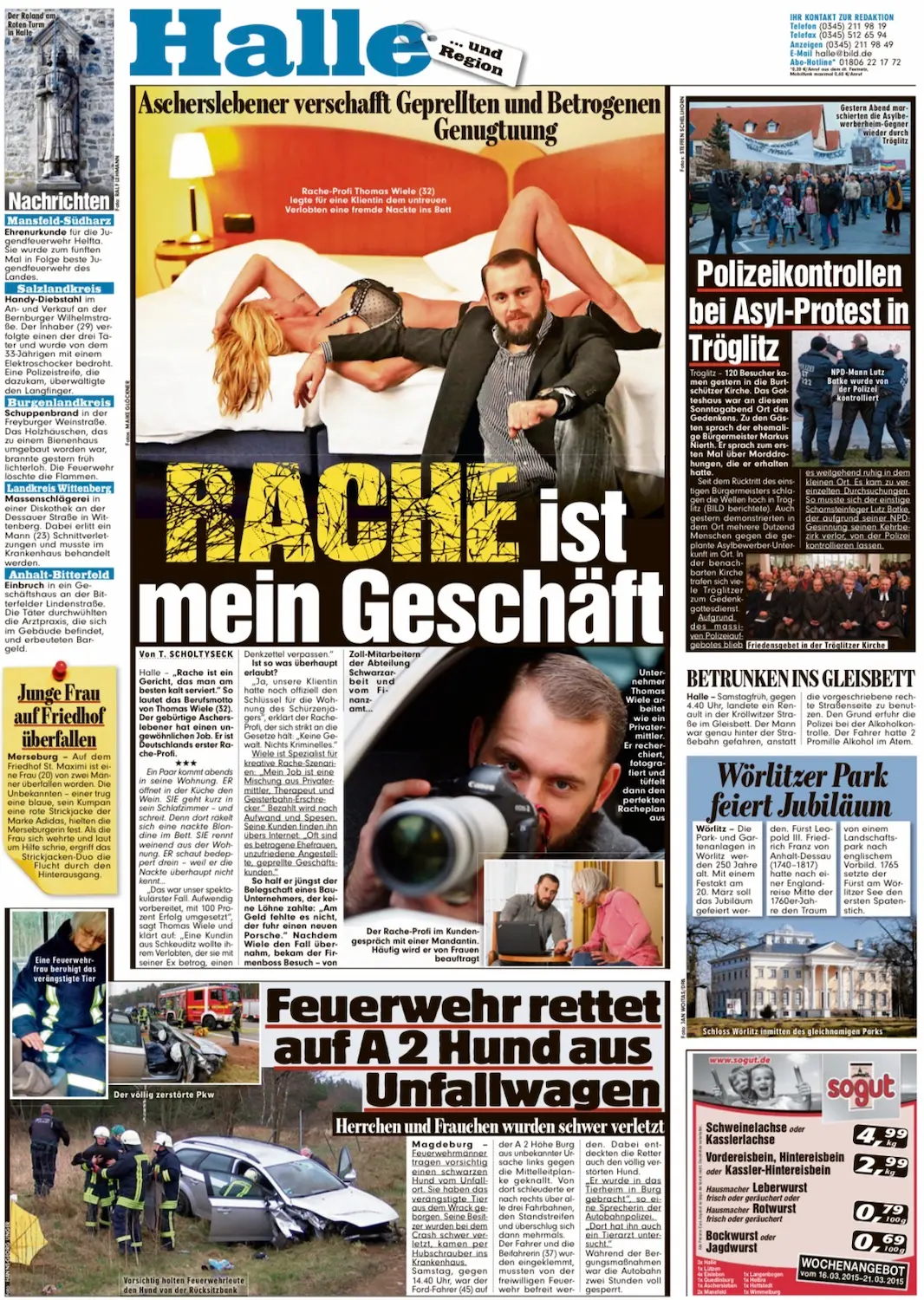 BILD Zeitung berichtet über die Racheagentur und Deutschlands ersten Racheprofi